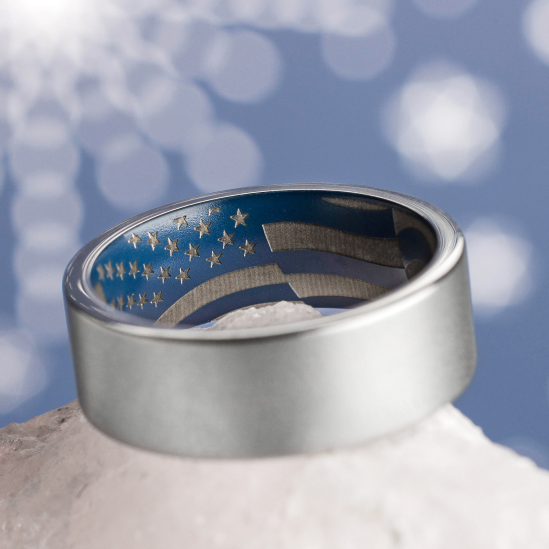 8 mm wide Flat Cobalt Chrome band.